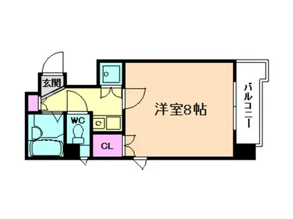 ヴィクトリー鷺洲(1K/4階)の間取り写真