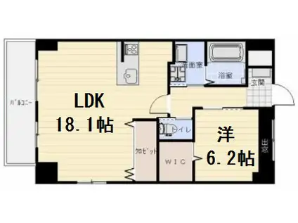 パストール(1LDK/5階)の間取り写真