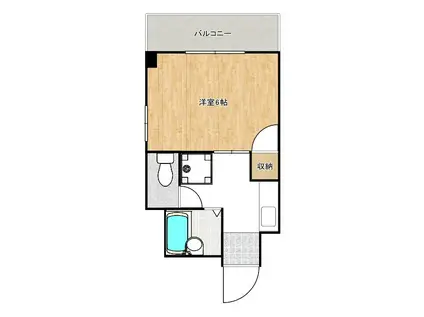 ピュア京町(1K/3階)の間取り写真