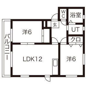 ゆとぴあF(2LDK/2階)の間取り写真