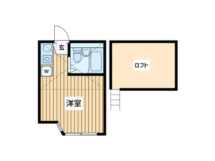 ユナイトエルリンガー(ワンルーム/2階)の間取り写真