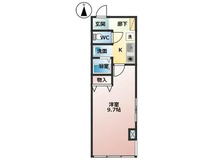 バルパレープラザ(1K/3階)の間取り写真