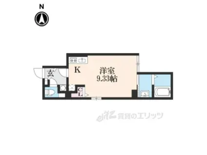 ATTRICE東堀川(ワンルーム/2階)の間取り写真