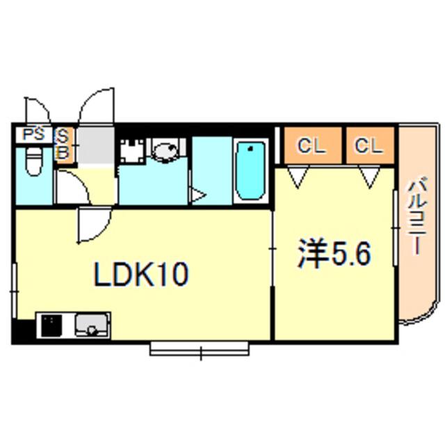 エメラ美苑II(1LDK/2階)の間取り写真