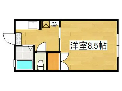 向花ハイツ(1K/1階)の間取り写真