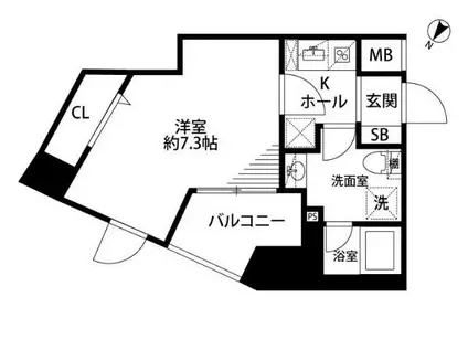 AXAS高田馬場(1K/11階)の間取り写真