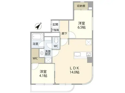 ベルスクエア小石川(2LDK/9階)の間取り写真