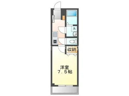 ワンルーム田戸A棟(1K/3階)の間取り写真