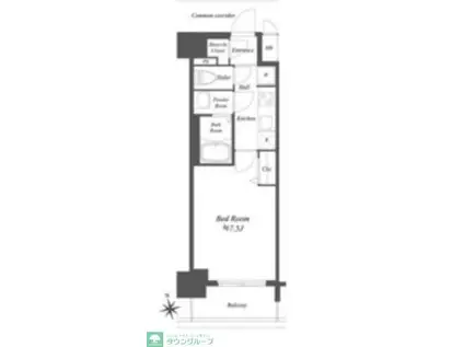 プレサンスブルーム浅草(1K/7階)の間取り写真