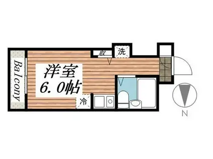 コンフォート長津田(ワンルーム/3階)の間取り写真