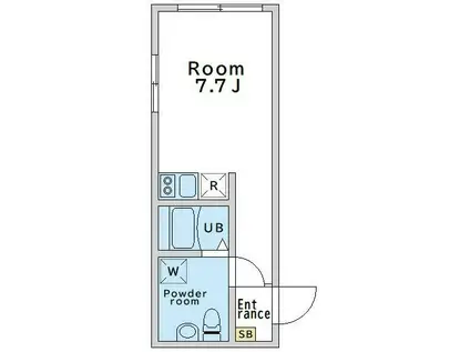 ガーデンスクエア中野(ワンルーム/2階)の間取り写真