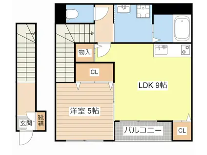 GRANDRICH EX(1LDK/2階)の間取り写真