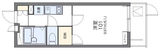 レオパレス兵庫駅南通(1K/3階)の間取り写真