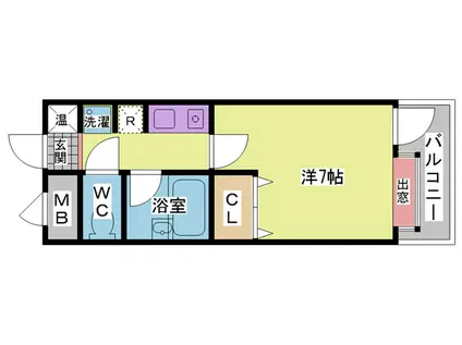 マンション望 伊川谷(1K/5階)の間取り写真