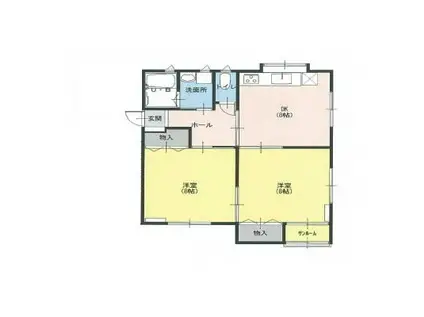 ヴィルベール(2DK/1階)の間取り写真