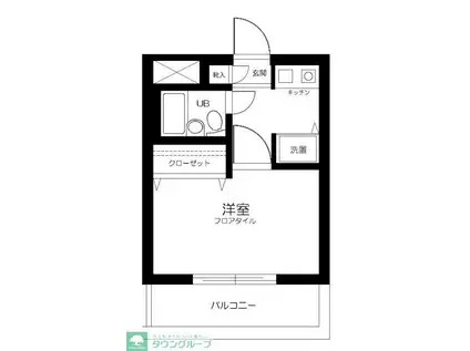 菱和パレス下落合(1K/2階)の間取り写真