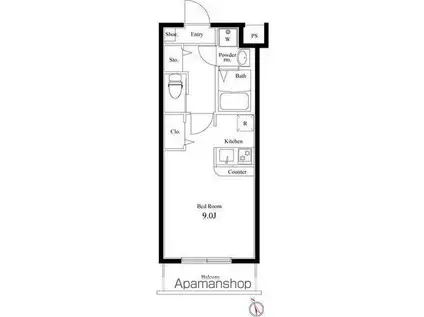 ラヴィエント浅草言問(1K/3階)の間取り写真