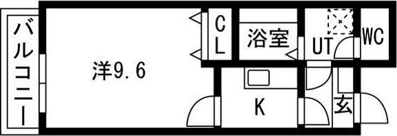 ユーミー矢場町(1K/1階)の間取り写真