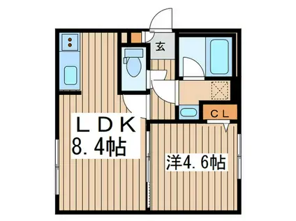 LA・LUCE ラ・ルーチェ(1LDK/3階)の間取り写真