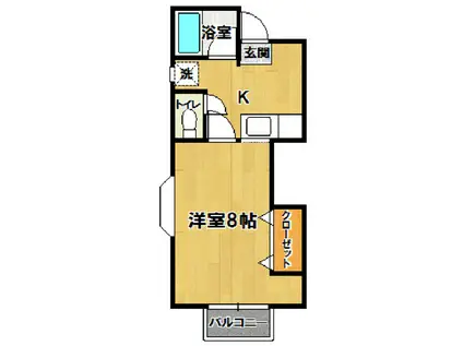リコレマーサ(1K/1階)の間取り写真