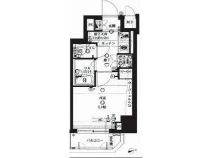 スパシエスタイル住吉(1K/7階)の間取り写真