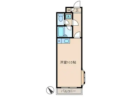 サンライズ・ビルド(ワンルーム/3階)の間取り写真