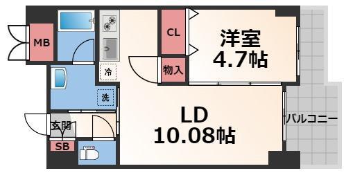 アンギン ルマ(1LDK/2階)の間取り写真