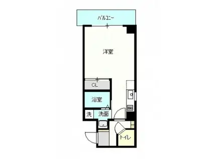 鶴見橋GRANDE(1K/5階)の間取り写真