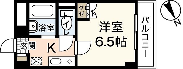 M CITY(1K/5階)の間取り写真