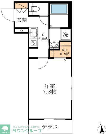 MAISONM(1K/1階)の間取り写真