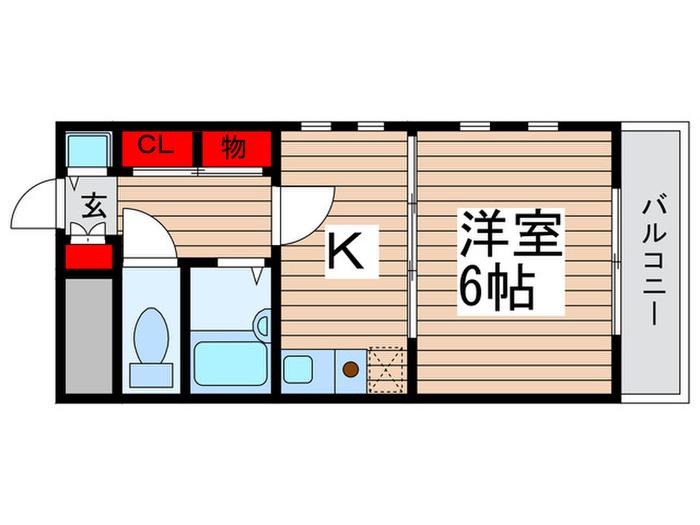 ソフィア(1K/4階)の間取り写真
