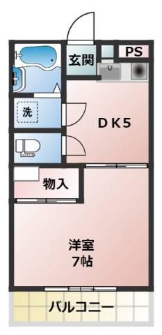 アミドール21(1DK/1階)の間取り写真