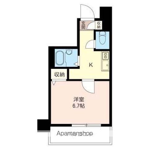 LASANTE錦糸町(1K/2階)の間取り写真