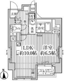 HF東中野レジデンス(1LDK/8階)の間取り写真