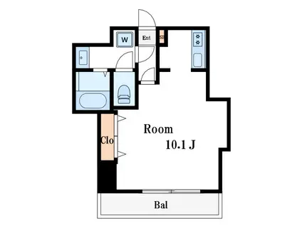 エステラスワン(ワンルーム/4階)の間取り写真