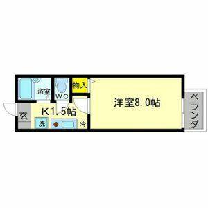 ハイツサン幸III(1K/1階)の間取り写真