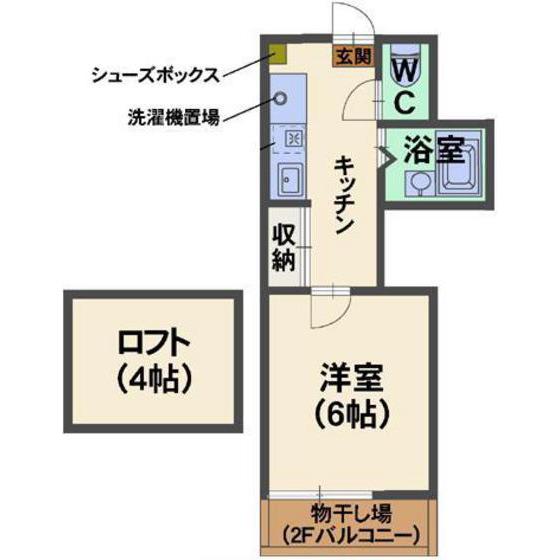 ラルグス(1K/1階)の間取り写真