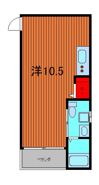 フェスティナレンテ(ワンルーム/3階)の間取り写真