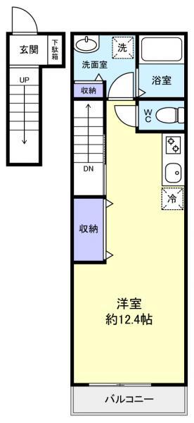  八千代台4丁目共同(ワンルーム/2階)の間取り写真