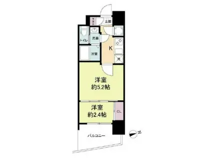 セレ二テ神戸プリエ(2K/5階)の間取り写真