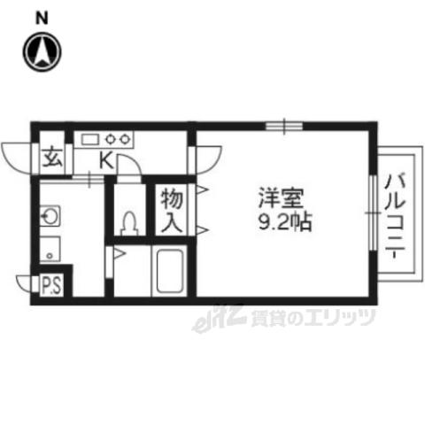 PLUMHOUSEⅡ(1K/1階)の間取り写真