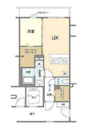 西麻布SBMマンション(1LDK/2階)の間取り写真