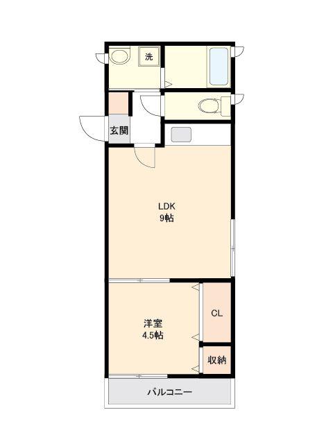 ランドベアー21II(1LDK/2階)の間取り写真