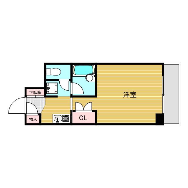 パレエスポワール三国(1K/3階)の間取り写真