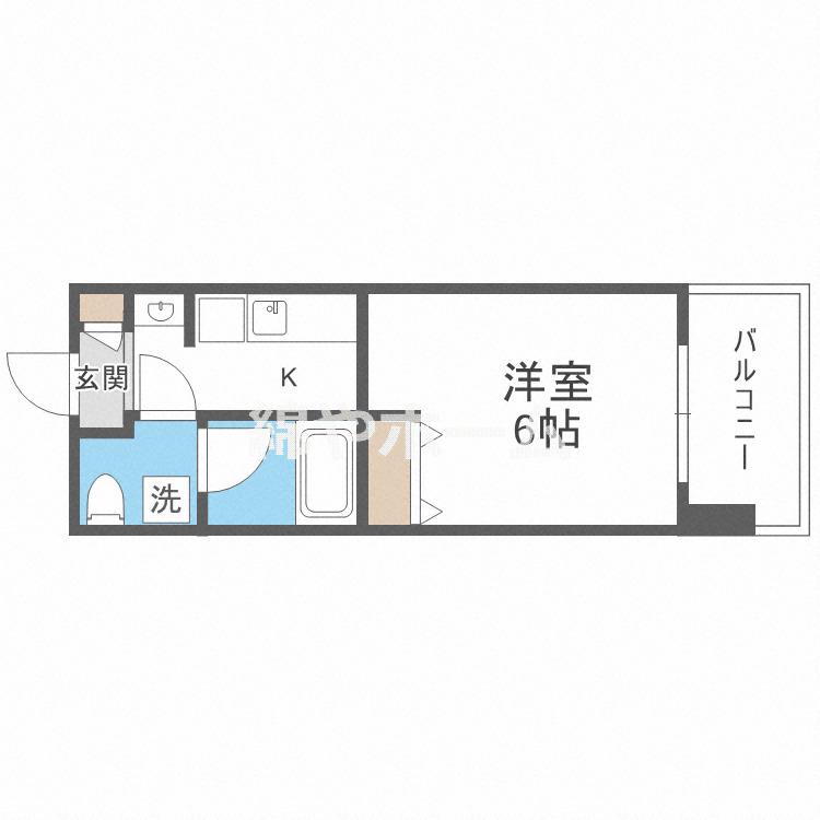 レオンコンフォート難波(1K/7階)の間取り写真