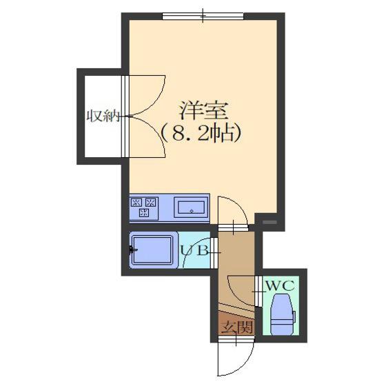 シーサイドマンション(ワンルーム/3階)の間取り写真
