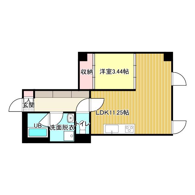 ピオニーヒルズ(1LDK/2階)の間取り写真