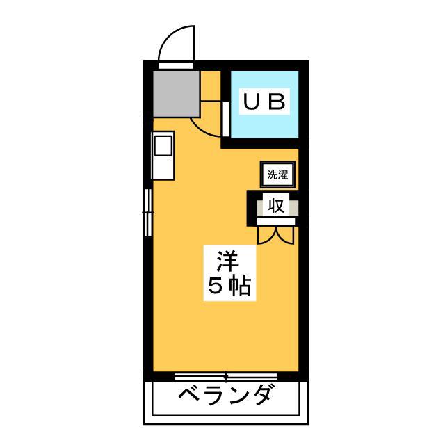 青葉台Kハイム(ワンルーム/3階)の間取り写真