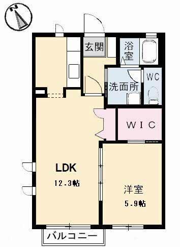 ＪＲ境線 富士見町駅(鳥取) 徒歩27分 2階建 築23年(1LDK/2階)の間取り写真