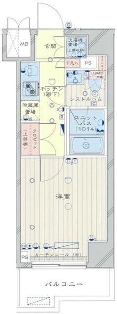 ルーブル川崎七番館(1K/2階)の間取り写真
